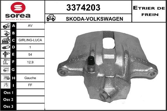 Sera 3374203 - Étrier de frein cwaw.fr