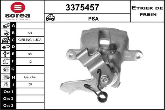 Sera 3375457 - Étrier de frein cwaw.fr