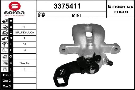 Sera 3375411 - Étrier de frein cwaw.fr