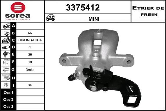 Sera 3375412 - Étrier de frein cwaw.fr