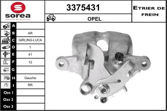 Sera 3375431 - Étrier de frein cwaw.fr