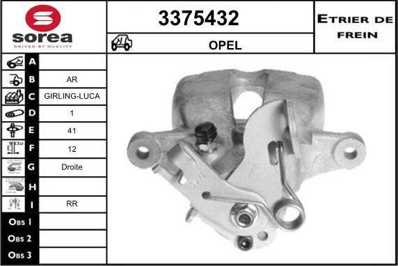 Sera 3375432 - Étrier de frein cwaw.fr