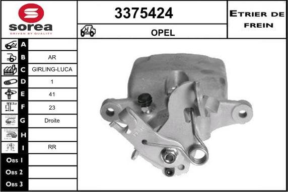 Sera 3375424 - Étrier de frein cwaw.fr