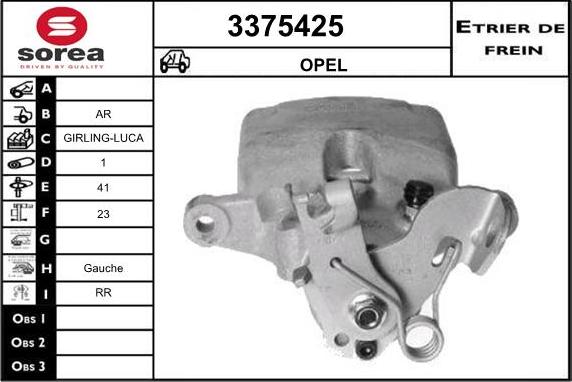 Sera 3375425 - Étrier de frein cwaw.fr