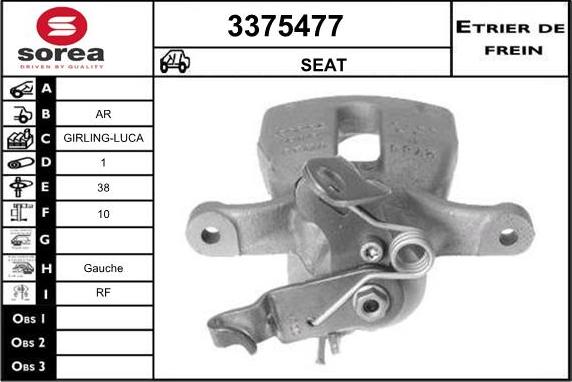 Sera 3375477 - Étrier de frein cwaw.fr