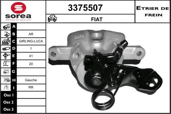 Sera 3375507 - Étrier de frein cwaw.fr