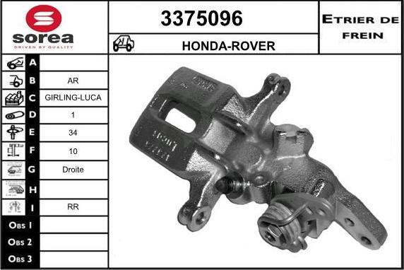 Sera 3375096 - Étrier de frein cwaw.fr