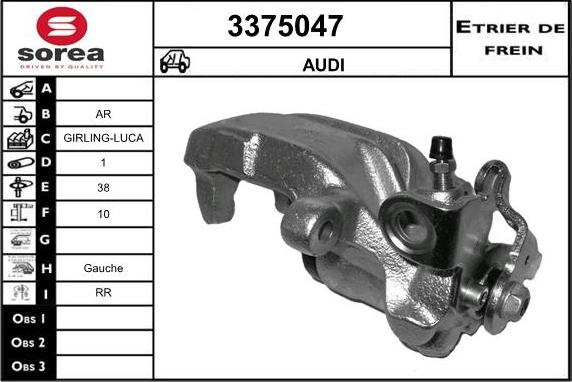 Sera 3375047 - Étrier de frein cwaw.fr