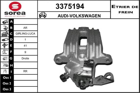 Sera 3375194 - Étrier de frein cwaw.fr