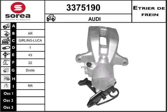 Sera 3375190 - Étrier de frein cwaw.fr