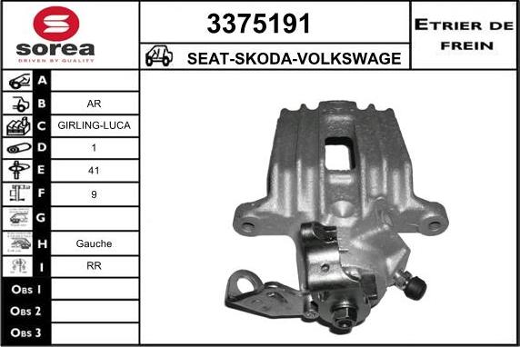 Sera 3375191 - Étrier de frein cwaw.fr