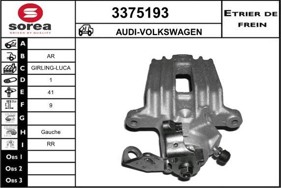 Sera 3375193 - Étrier de frein cwaw.fr