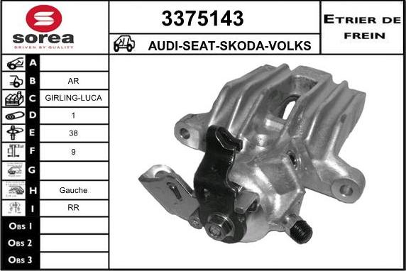 Sera 3375143 - Étrier de frein cwaw.fr