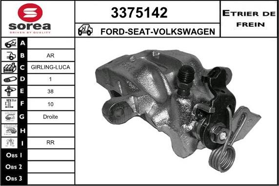 Sera 3375142 - Étrier de frein cwaw.fr