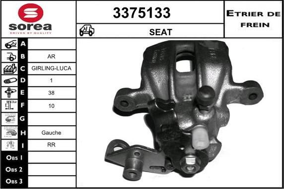 Sera 3375133 - Étrier de frein cwaw.fr