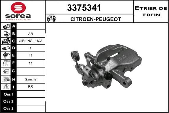 Sera 3375341 - Étrier de frein cwaw.fr