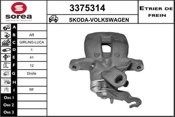 Sera 3375314 - Étrier de frein cwaw.fr