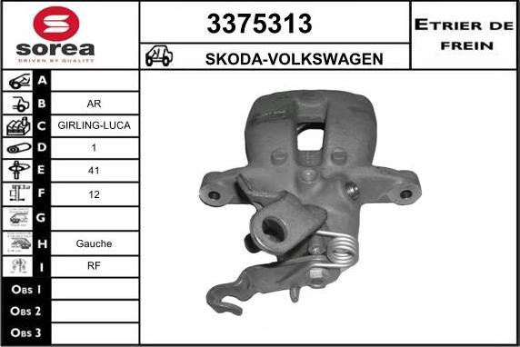 Sera 3375313 - Étrier de frein cwaw.fr