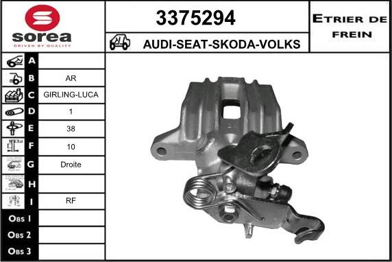 Sera 3375294 - Étrier de frein cwaw.fr