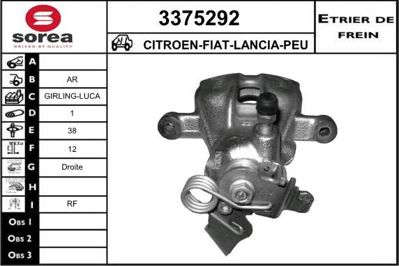 Sera 3375292 - Étrier de frein cwaw.fr