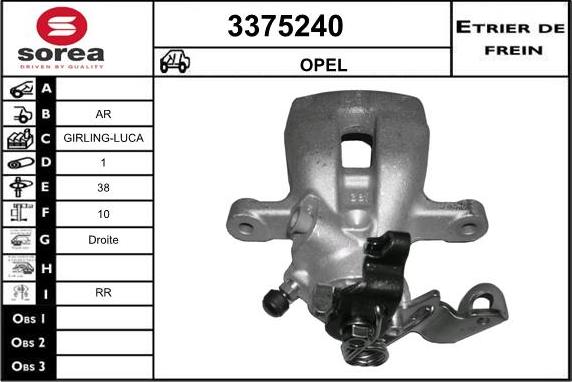 Sera 3375240 - Étrier de frein cwaw.fr