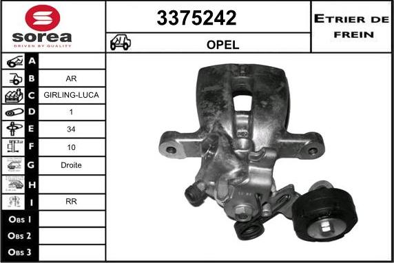 Sera 3375242 - Étrier de frein cwaw.fr