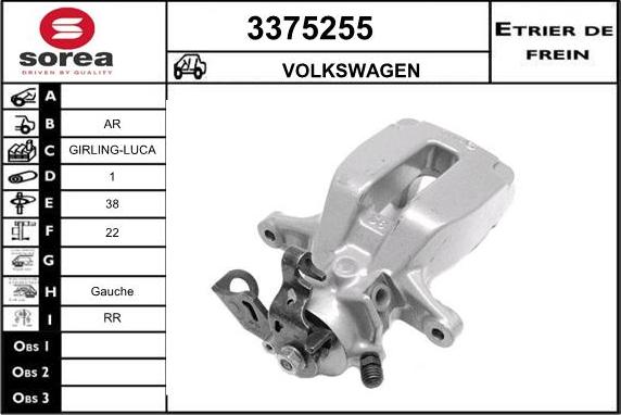 Sera 3375255 - Étrier de frein cwaw.fr