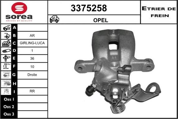 Sera 3375258 - Étrier de frein cwaw.fr