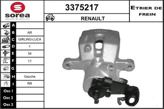 Sera 3375217 - Étrier de frein cwaw.fr