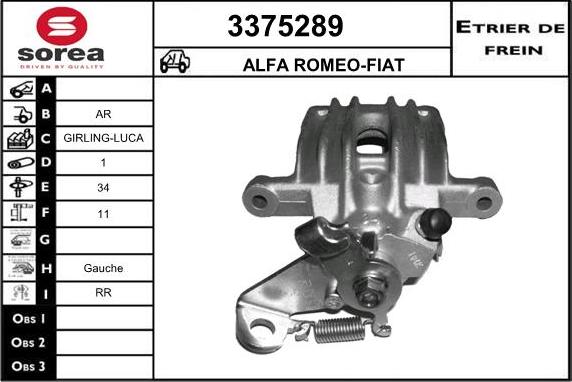 Sera 3375289 - Étrier de frein cwaw.fr