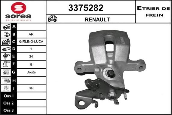 Sera 3375282 - Étrier de frein cwaw.fr