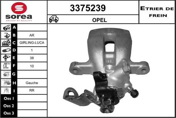 Sera 3375239 - Étrier de frein cwaw.fr