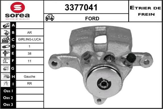 Sera 3377041 - Étrier de frein cwaw.fr