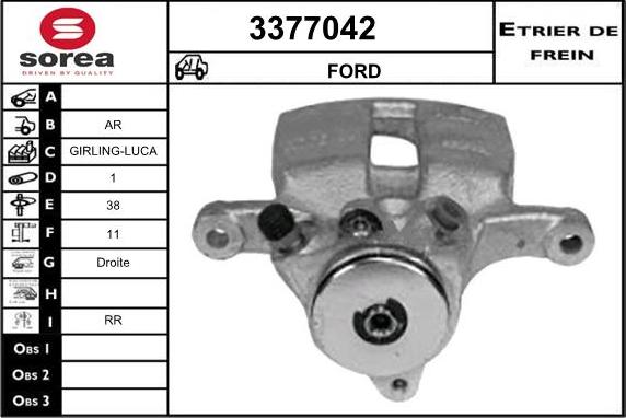 Sera 3377042 - Étrier de frein cwaw.fr