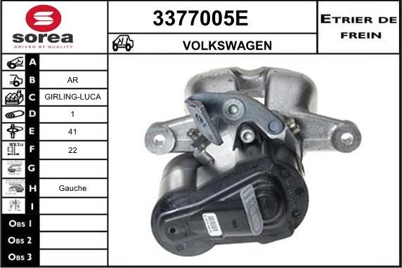 Sera 3377005E - Étrier de frein cwaw.fr