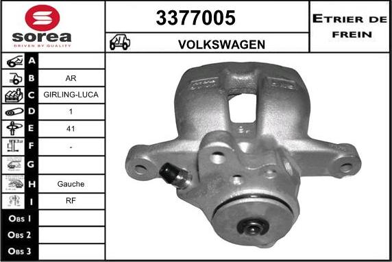 Sera 3377005 - Étrier de frein cwaw.fr