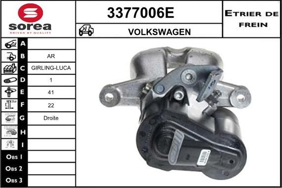 Sera 3377006E - Étrier de frein cwaw.fr