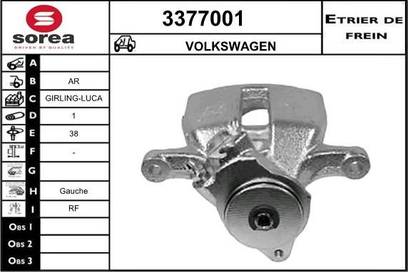 Sera 3377001 - Étrier de frein cwaw.fr