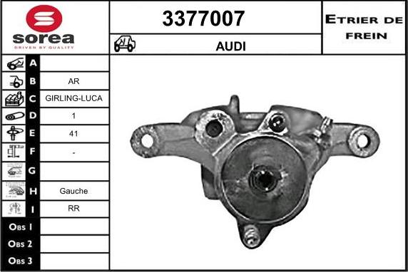 Sera 3377007 - Étrier de frein cwaw.fr