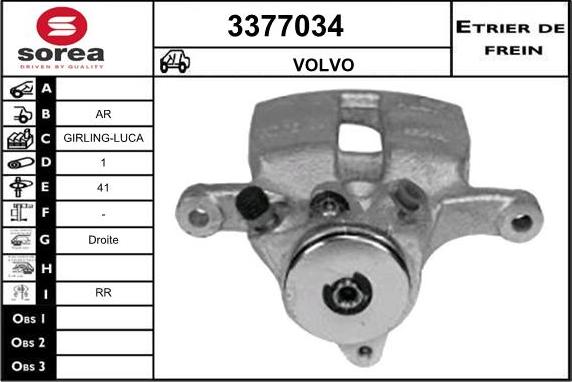 Sera 3377034 - Étrier de frein cwaw.fr