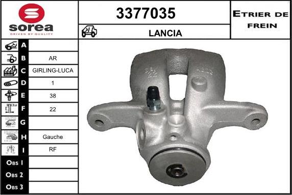 Sera 3377035 - Étrier de frein cwaw.fr