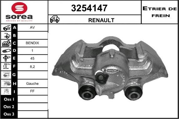 Sera 3254147 - Étrier de frein cwaw.fr