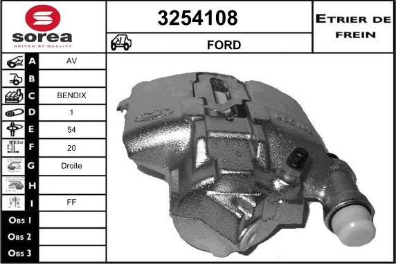 Sera 3254108 - Étrier de frein cwaw.fr