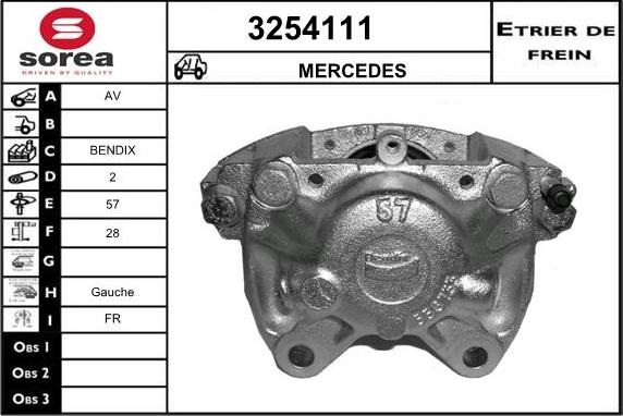 Sera 3254111 - Étrier de frein cwaw.fr