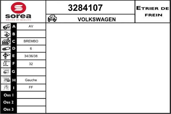 Sera 3284107 - Étrier de frein cwaw.fr