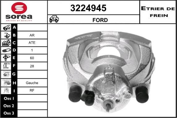 Sera 3224945 - Étrier de frein cwaw.fr