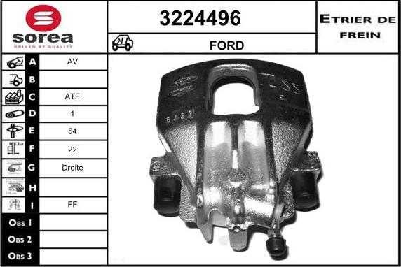 Sera 3224496 - Étrier de frein cwaw.fr