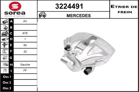 Sera 3224491 - Étrier de frein cwaw.fr