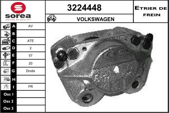 Sera 3224448 - Étrier de frein cwaw.fr