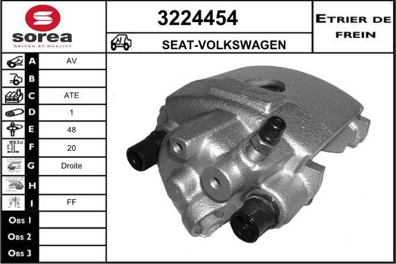 Sera 3224454 - Étrier de frein cwaw.fr